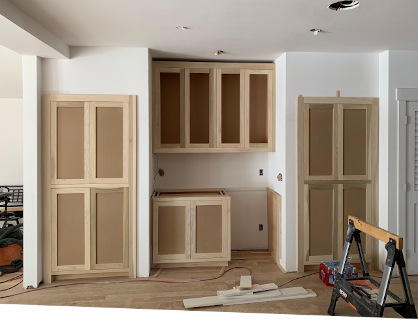 kitchen remodel custom built-in cabinetry