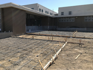 commercial construction concrete walkways